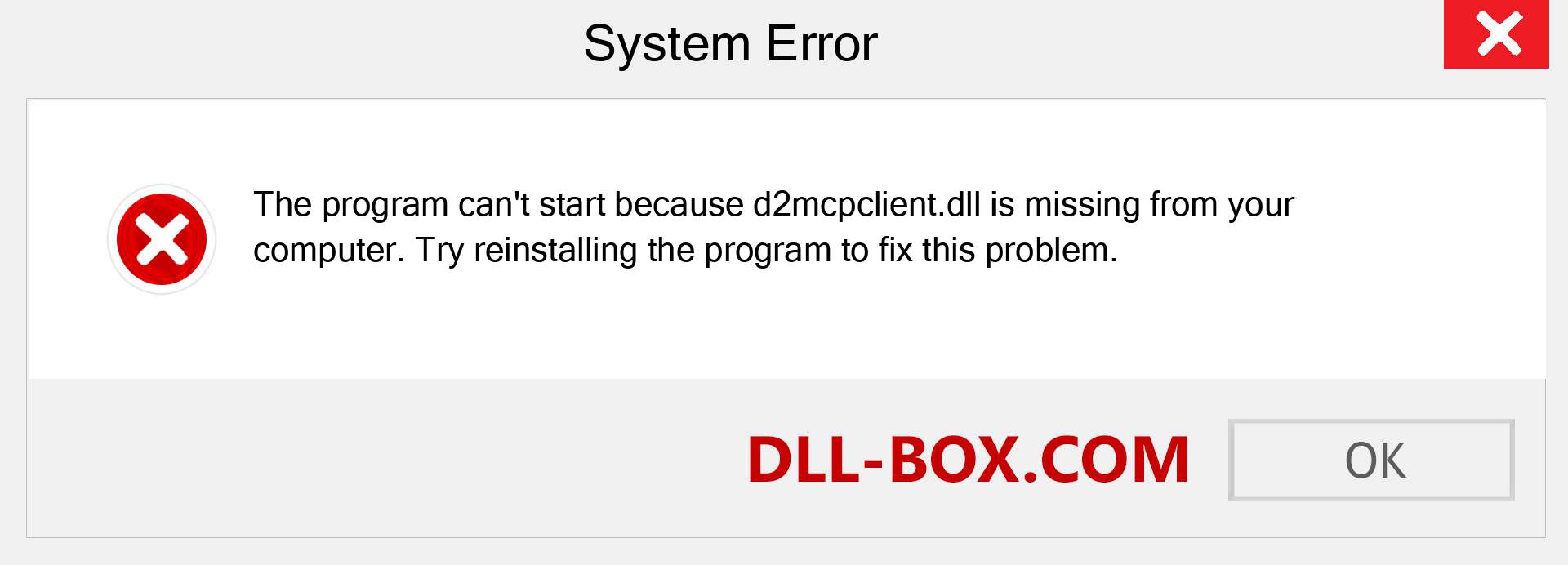  d2mcpclient.dll file is missing?. Download for Windows 7, 8, 10 - Fix  d2mcpclient dll Missing Error on Windows, photos, images